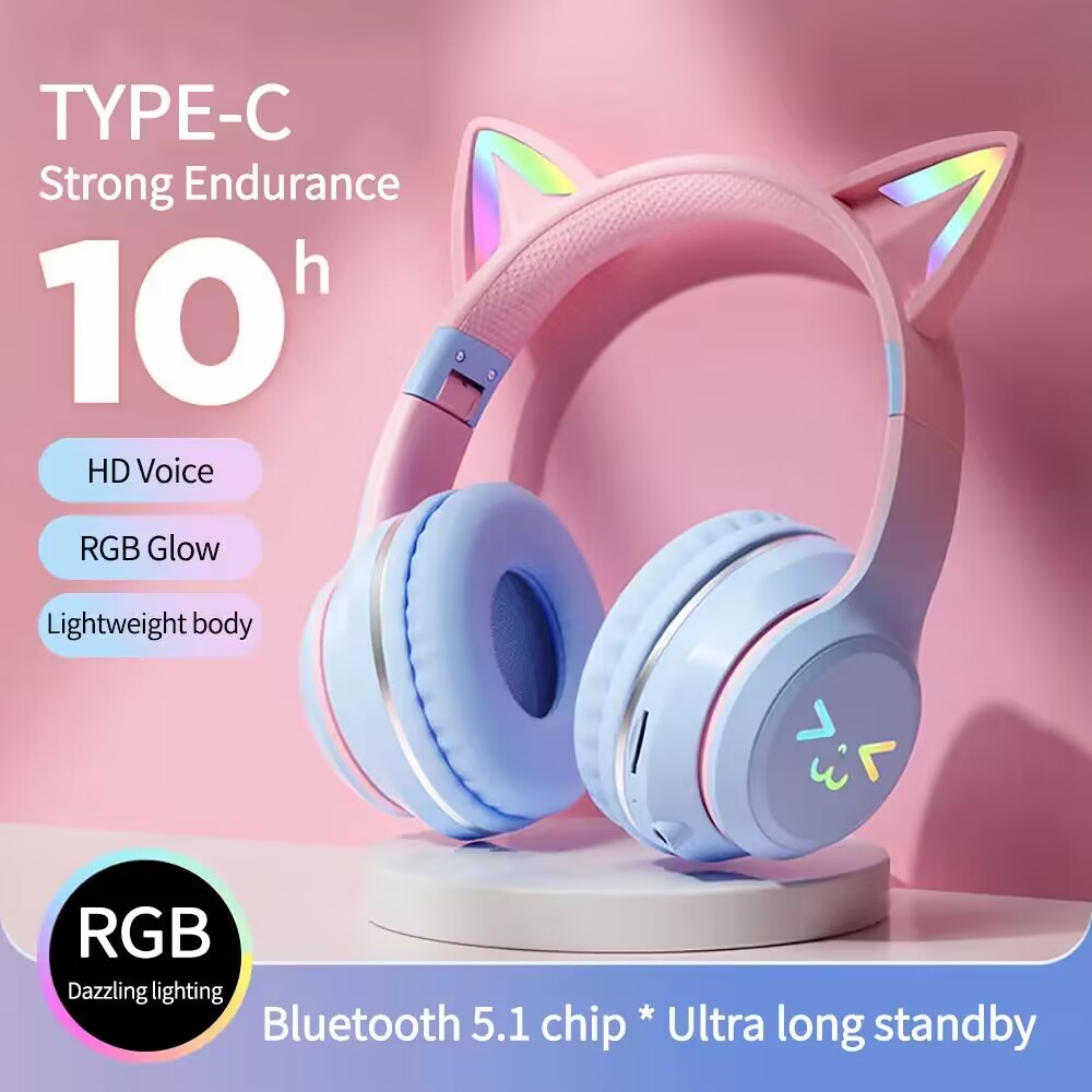 Gaming Headset Rgb - Rgb brilho fones de ouvido sem